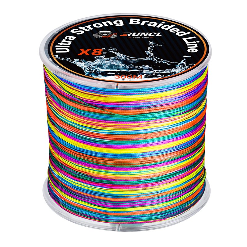 RUNCL Braided Fishing Line, 8 Strand Abrasion Resistant Fishing Line Braid, Super Durable, Smooth Casting, Zero Stretch, Smaller Diameter, Hi Vis, 328-1093 Yards, 12-100LB(20LB,328yds) - Image 1